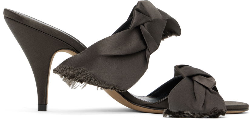 Tenisice i cipele The Row Vika Knot Heeled Sandals Siva | F1569-W326
