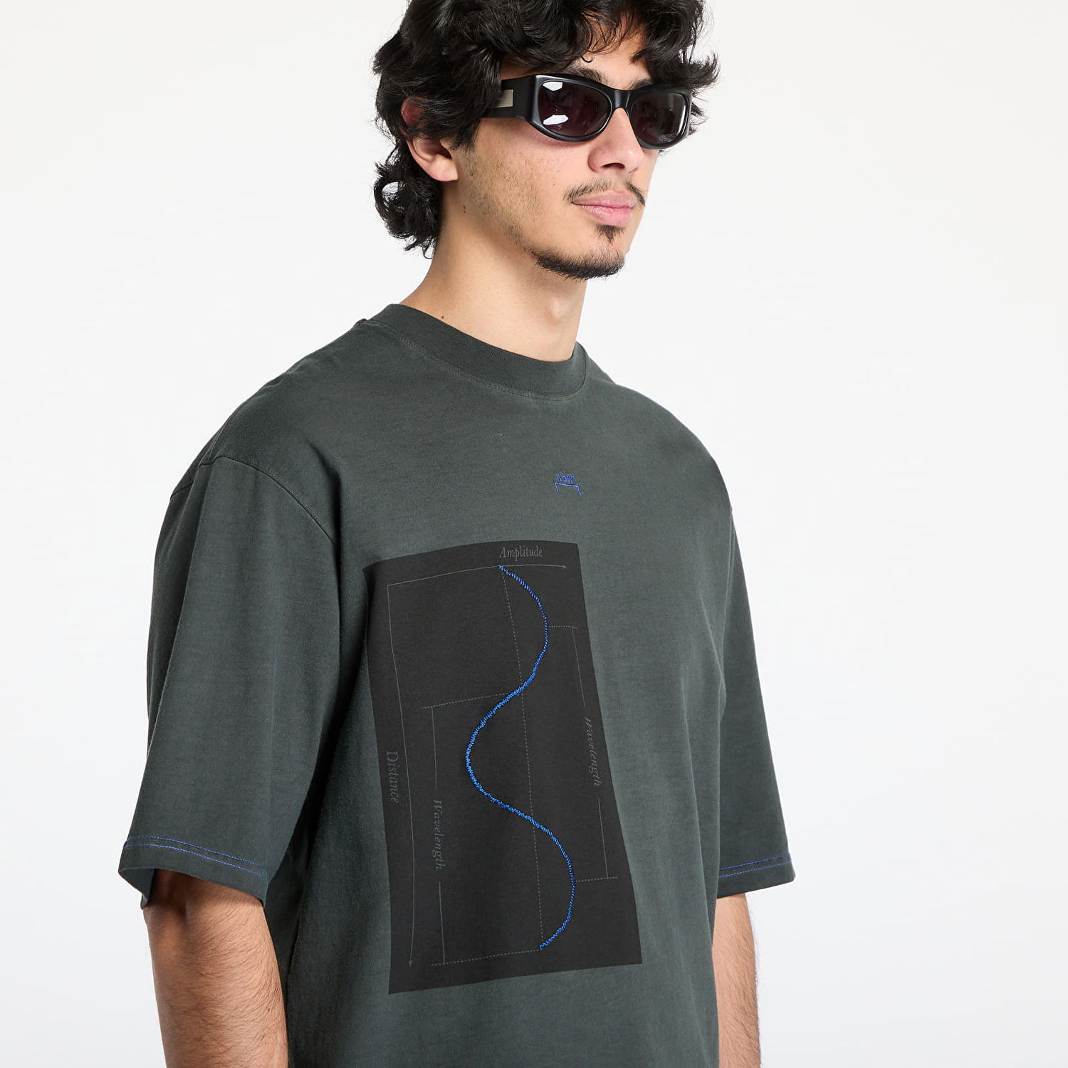 Majica kratkih rukava A-COLD-WALL* A-COLD-WALL* Waveform T-Shirt Zelena | ACWMTS215 Black, 1