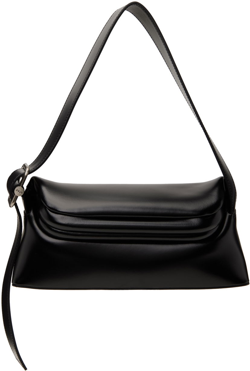 Torba za rame OSOI Black Leather Shoulder Bag Crna | 22FB010-16-01