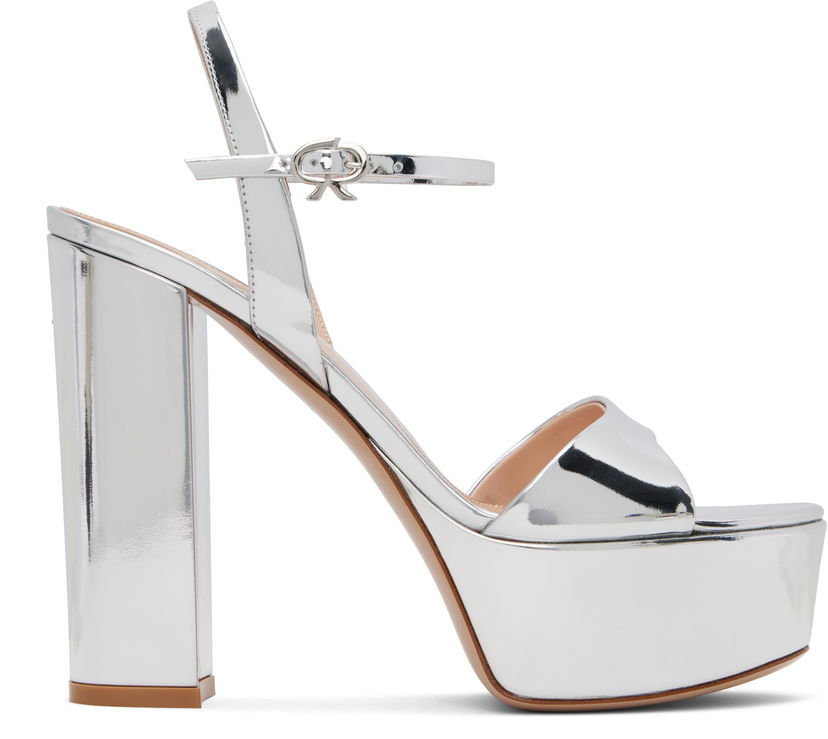 Tenisice i cipele Gianvito Rossi Marlena Platform Heeled Sandals Metalik | G32688-85RIC-MET