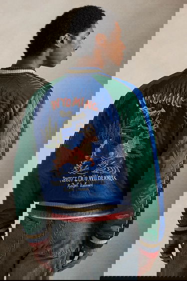 Bomber jakna Polo by Ralph Lauren Bomber Jacket TAKIHYO SATIN.SVNR with Embroidered Scenic Details Višebojno | 710977856001, 1