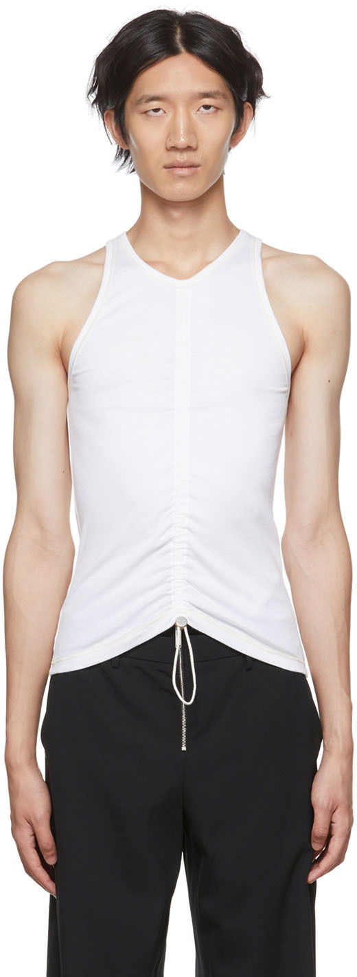 Majica bez rukava Dion Lee Ruched Tank Top Bijela | C3042S22