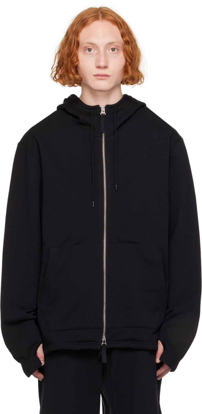 Dukserice Helmut Lang Helmut Lang Zip-Up Hoodie Crna | O01HM505