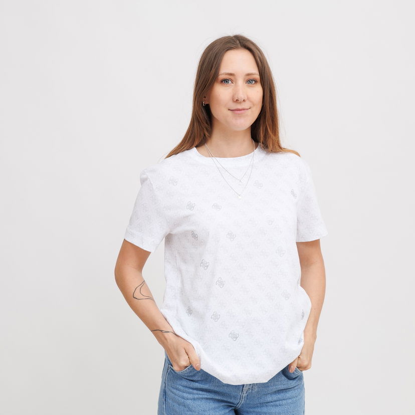 Majica kratkih rukava GUESS Guess Chrysanta T-Shirt Bijela | V5GI16I3Z14-P0JE