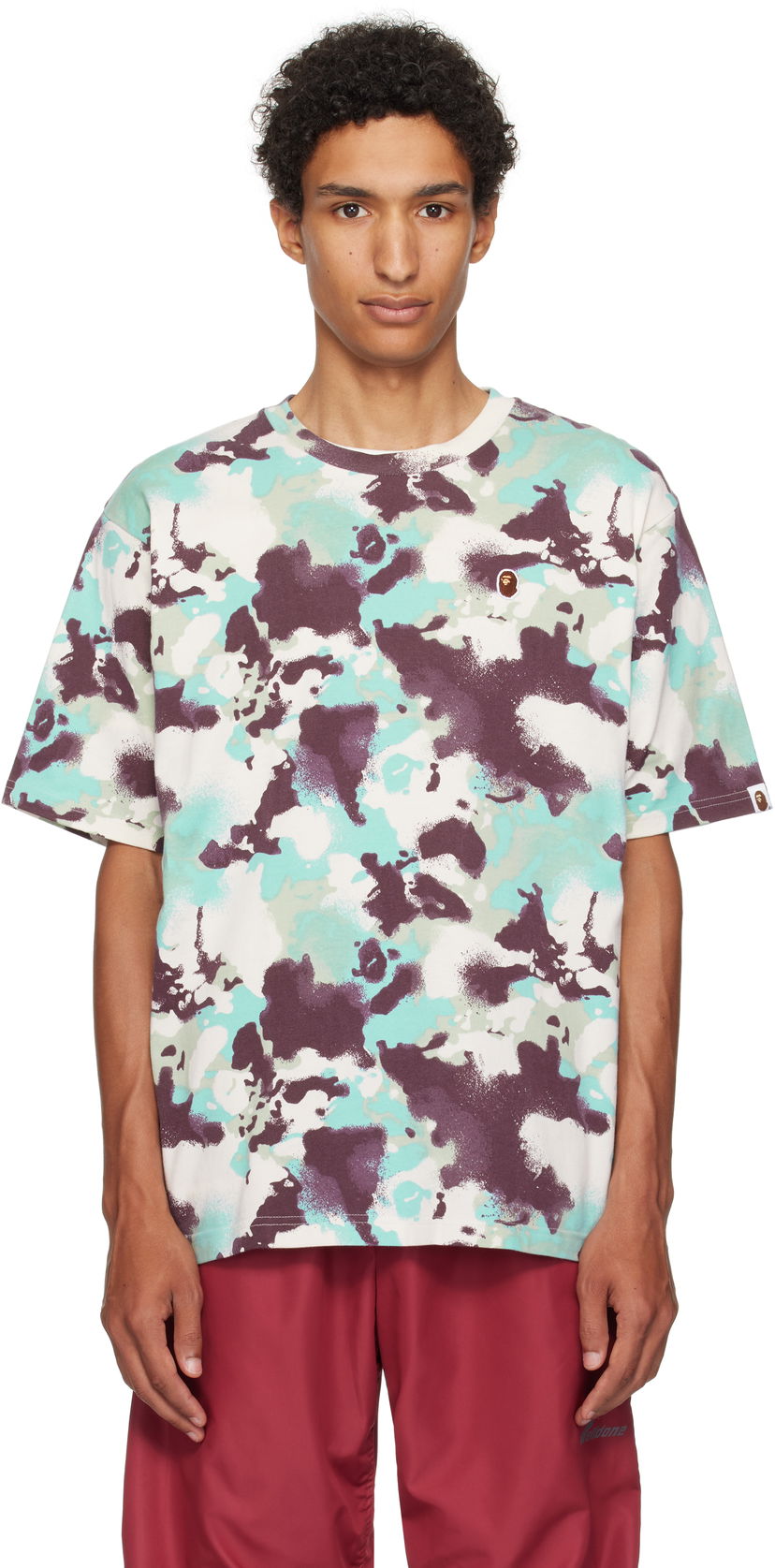Majica kratkih rukava BAPE A Bathing Ape Map Camo Ape Head T-Shirt Višebojno | 001CSL301001M