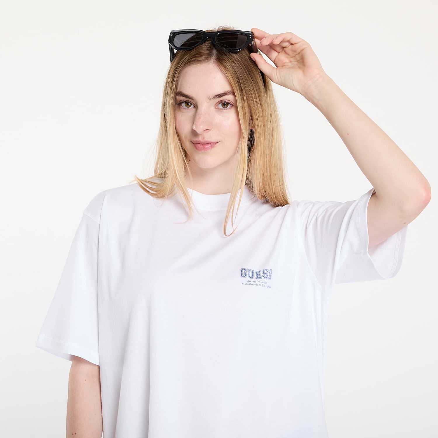 Majica kratkih rukava GUESS GUESS Monochrome Graphic Tee Bijela | W5YI10JA914-F0FA, 1