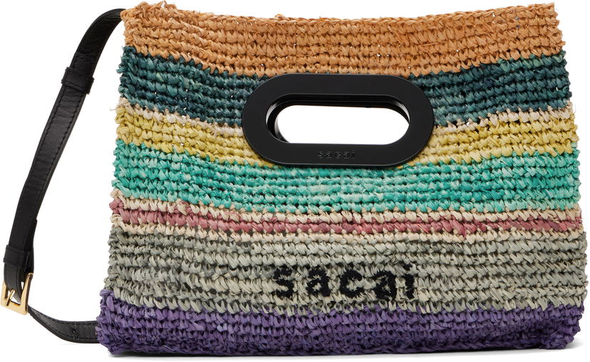 Tote bag sacai Sacai Raffia New Shopper Small Bag Višebojno | S149-01