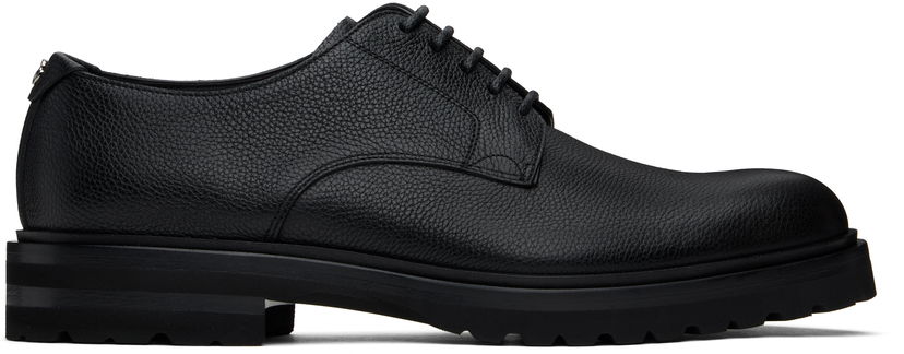 Tenisice i cipele Dolce & Gabbana Grained Leather Lace-Up Altavilla Derbys with Chunky Sole Crna | A10852A9P45