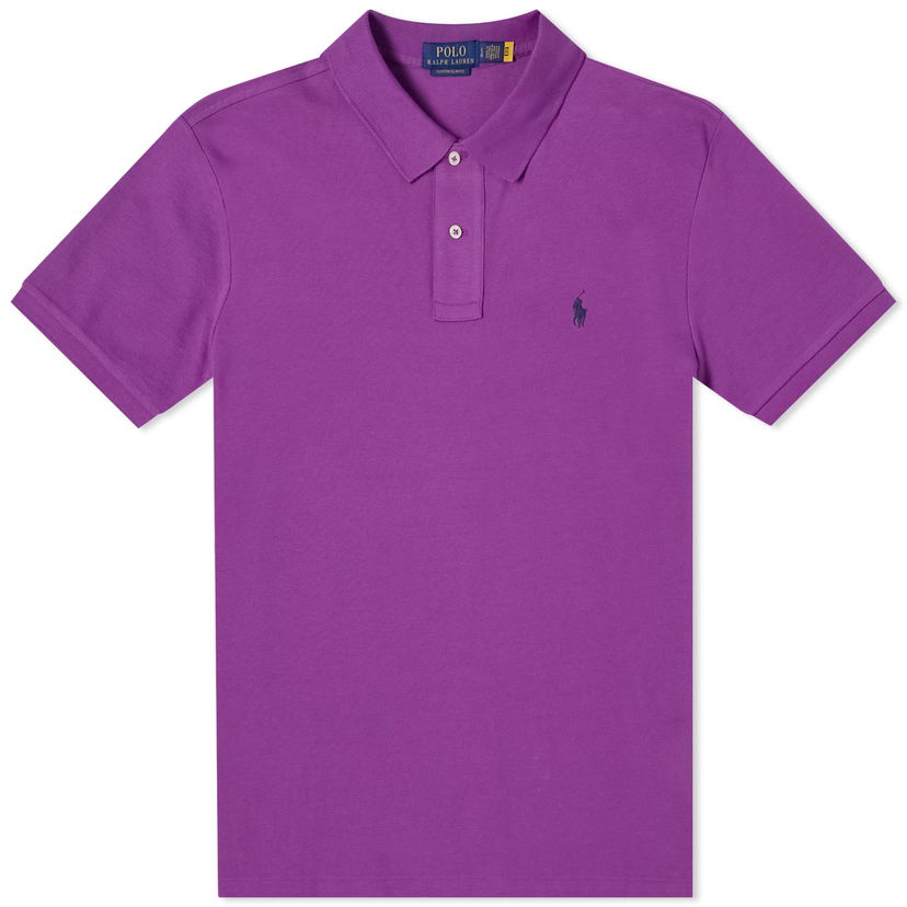 Polo majica Polo by Ralph Lauren Custom Fit Polo Shirt Ljubičasta | 710782592029