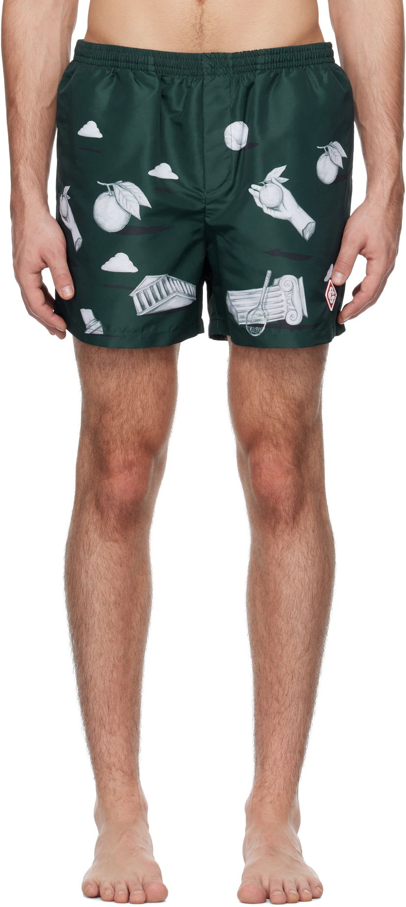 Kupaći kostimi Casablanca Printed Swim Shorts Zelena | MPS25-TR-032-02