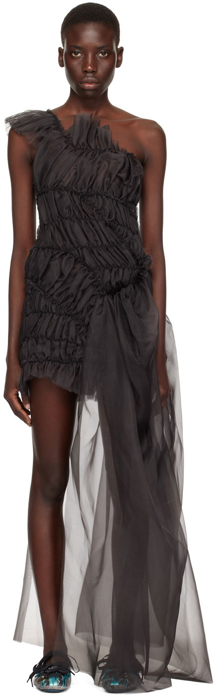 Haljina Collina Strada Collina Strada Jazzelle One-Shoulder Mini Dress Crna | XX4447