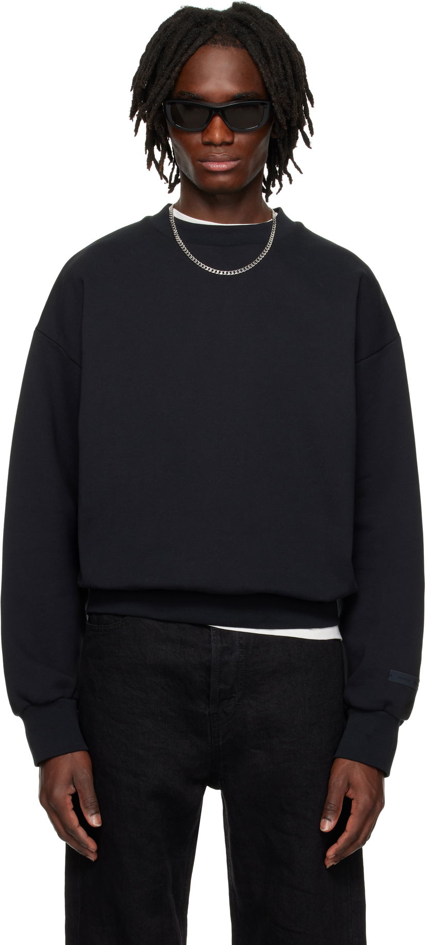 Dukserice Fear of God Fear of God ESSENTIALS Classic Crewneck Sweatshirt Crna | 192AS252040F
