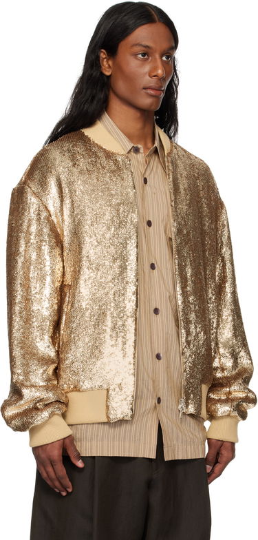 Bomber jakna Dries Van Noten Dries Van Noten Sequinned Bomber Jacket Metalik | 251-080546-1481, 1