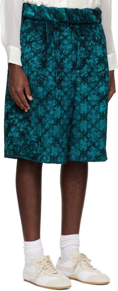 Kratke hlače Dries Van Noten Dries Van Noten Jacquard Shorts Tirkiz | 252-020953-2133, 1