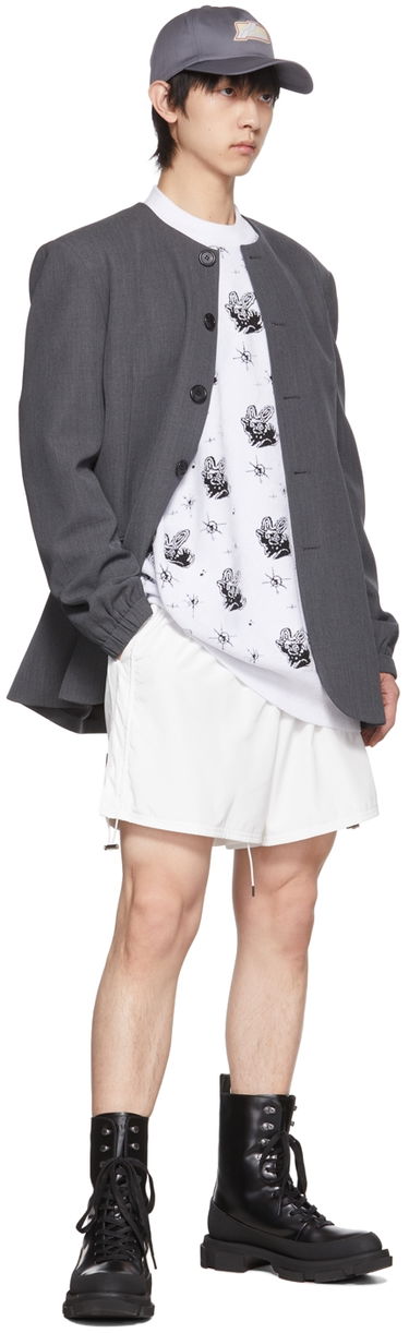 Džemper We11done Monster Print Reversible Sweater Bijela | WD-KT1-22-651-U-WH, 3