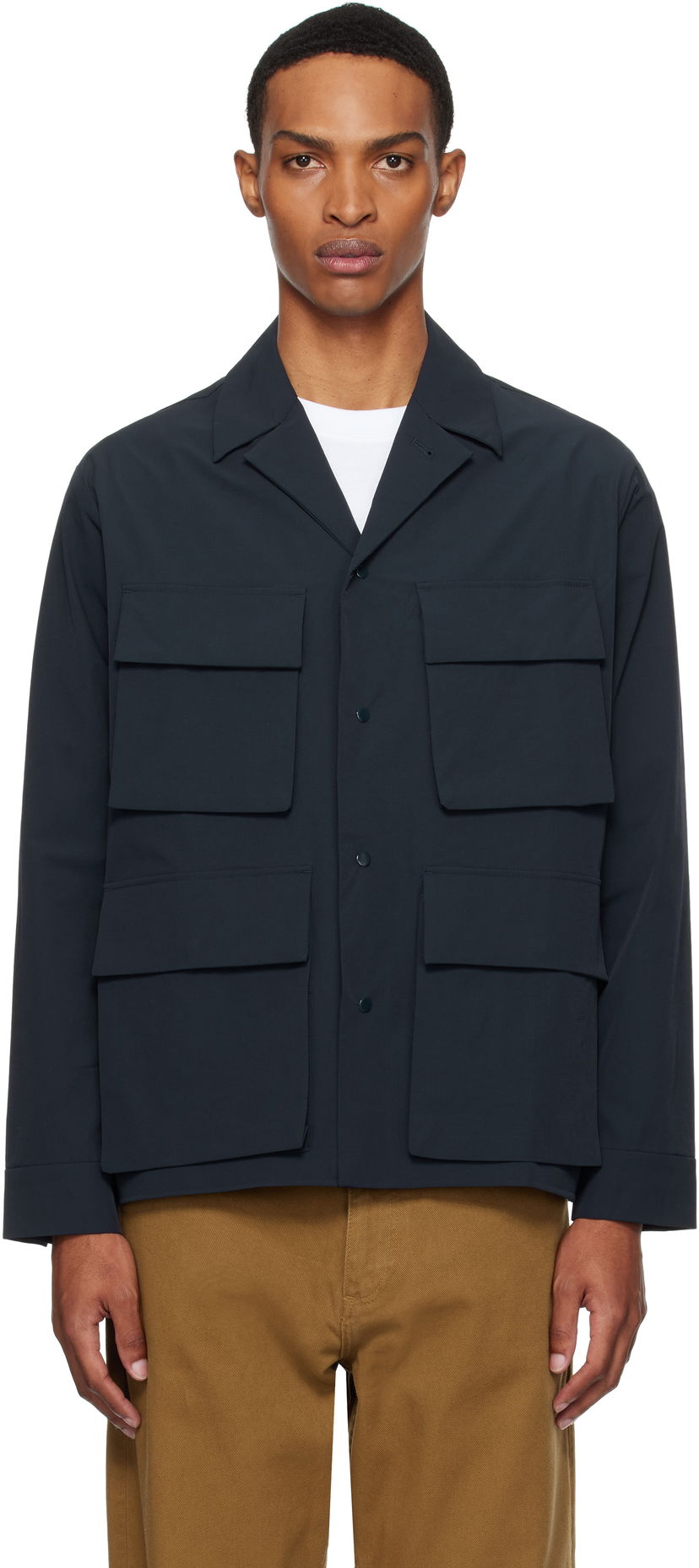 Košulja NORSE PROJECTS Norse Projects Mads Travel Light Overshirt Tamnoplava | N50-0269
