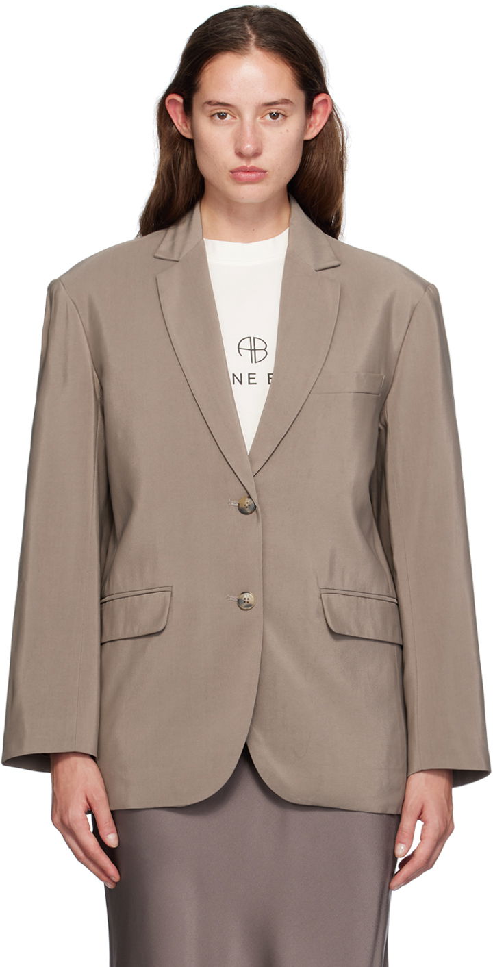 Jakna Anine Bing Single-Breasted Blazer Bež | A-01-2007-TPU23, 0