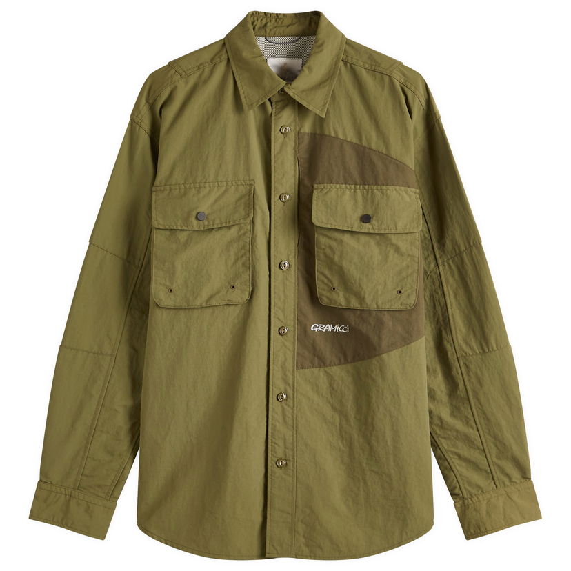 Košulja GRAMICCI Gramicci Brentwood Nylon Shirt, Size Large Zelena | G5SM-J038-OLV
