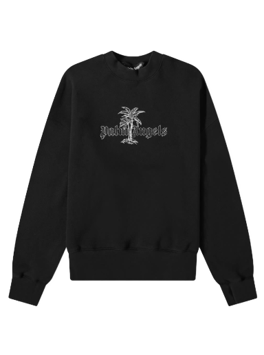 Džemper Palm Angels Sunset Palms Crewneck Crna | PMBA026S22FLE0091001