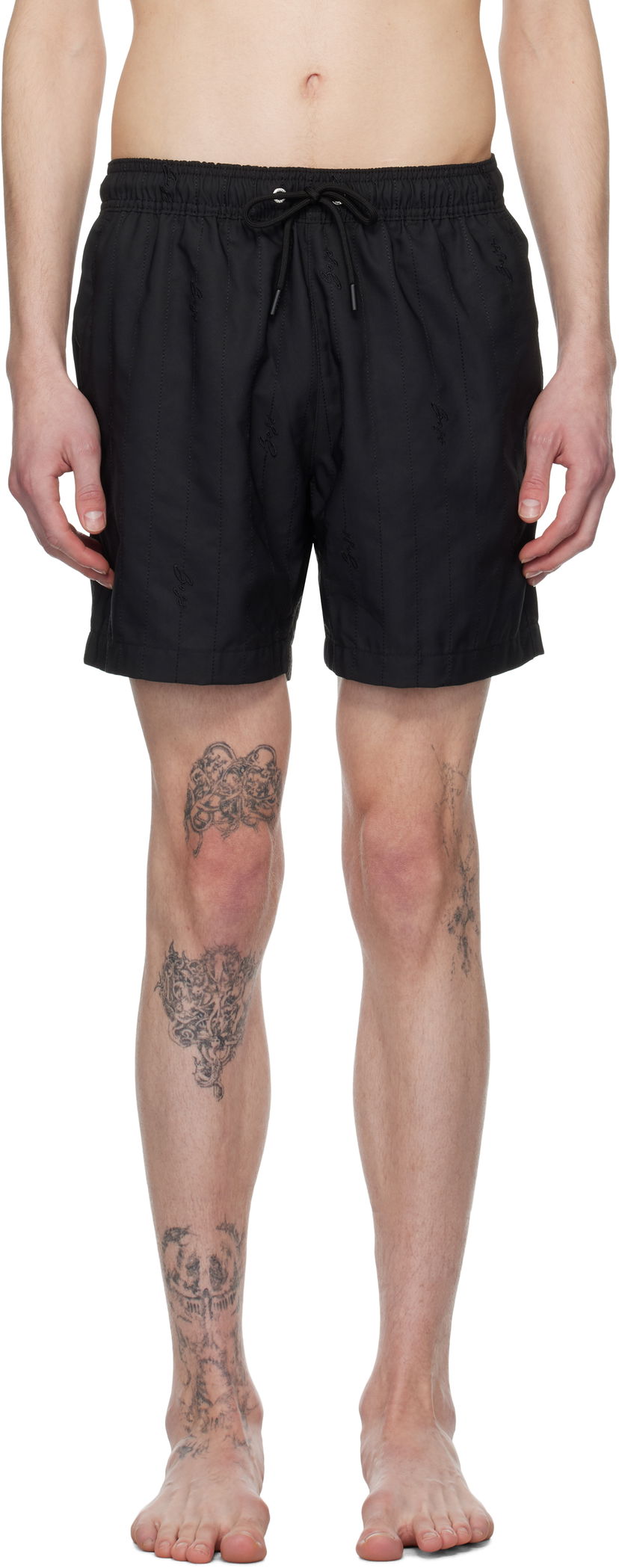 Kupaći kostimi BOSS BOSS Embroidered Swim Shorts Crna | 50534310