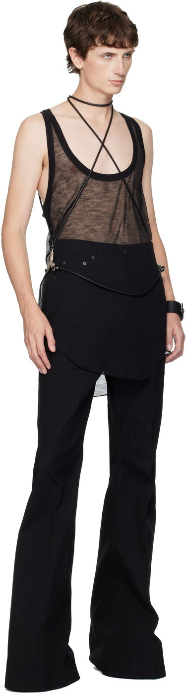 Majica bez rukava Rick Owens Concordians Sheer Cord Harness Tank Top Crna | RR02E1453 LBL, 3