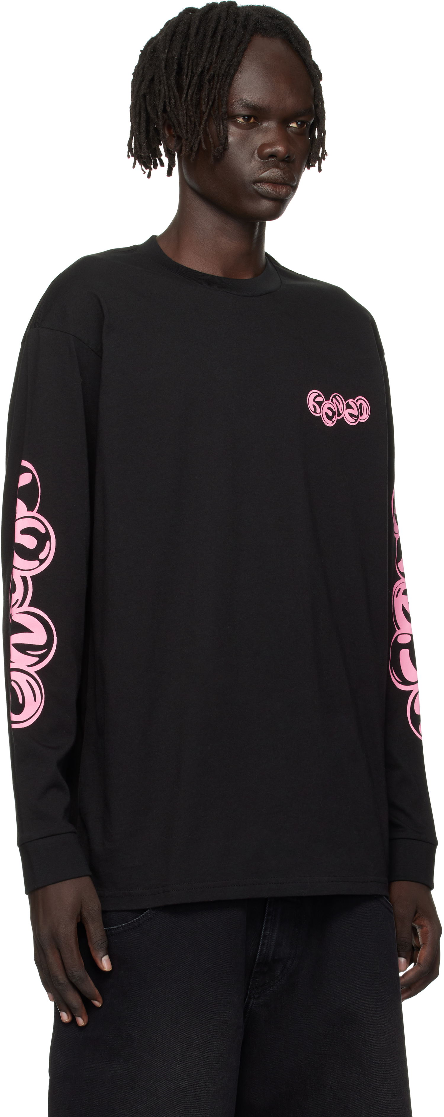 Majica kratkih rukava KENZO Kenzo Paris 'KENZO Pachinko' Relax Fit Long Sleeve Tee Crna | FF65TL3524SG, 1