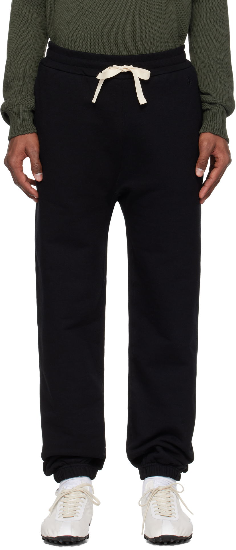 Trenirka Jil Sander Jil Sander Embroidered Logo Sweatpants Crna | J47KA0282_J20039