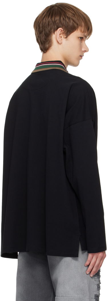 Polo majica Vivienne Westwood Vivienne Westwood Oversized Long Sleeve Polo Crna | 2H01000Q-J0009-, 2