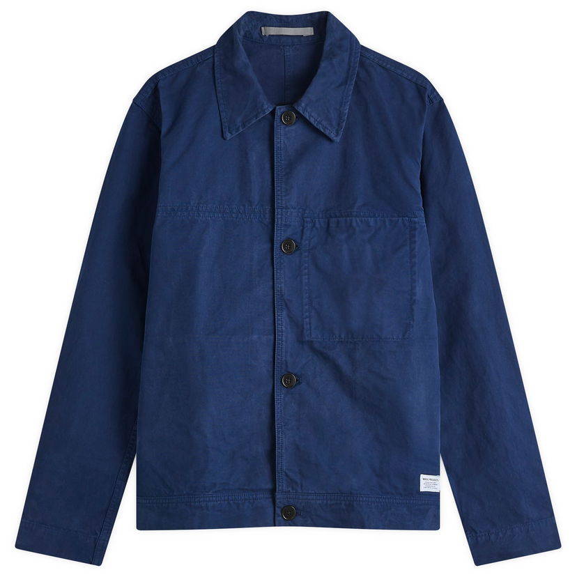 Jakna NORSE PROJECTS Norse Projects Marcus Canvas Overshirt, Size Large Plava | N40-0821-7555