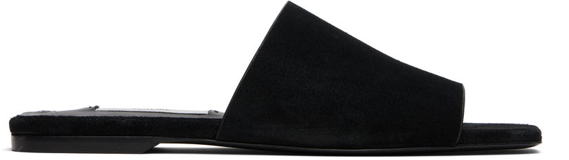 Njega cipela TOTEME TOTEME Velour-Leather Bandeau Sandals Crna | 253-WAS0244-LE0004