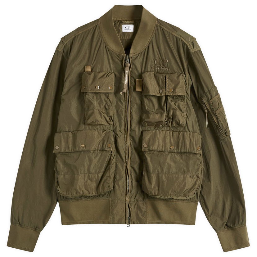 Bomber jakna C.P. Company C.P. Company Chrome-R Multipocket Bomber Jacket, Size Large Zelena | 18CMOW010A-005904G-683