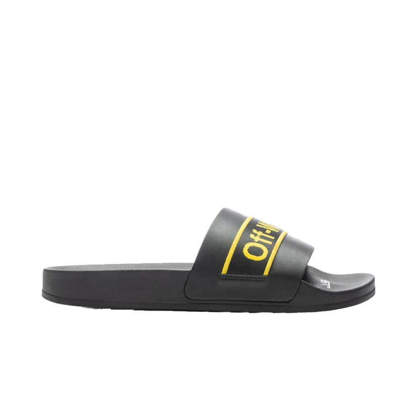 Tenisice i cipele Off-White Industrial Belt Slide Black Yellow Crna | OMIC001C99MAT0031018