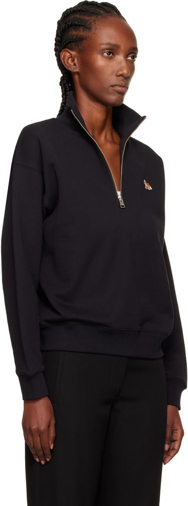 Dukserice MAISON KITSUNÉ Maison Kitsuné Half Zip Baby Fox Patch Sweatshirt Siva | PW00308KM0341, 4