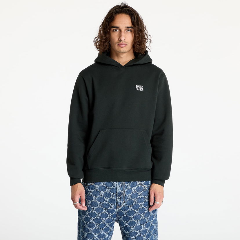 Dukserice DAILY PAPER Smoothie Hoodie Jet Black Crna | 2421047