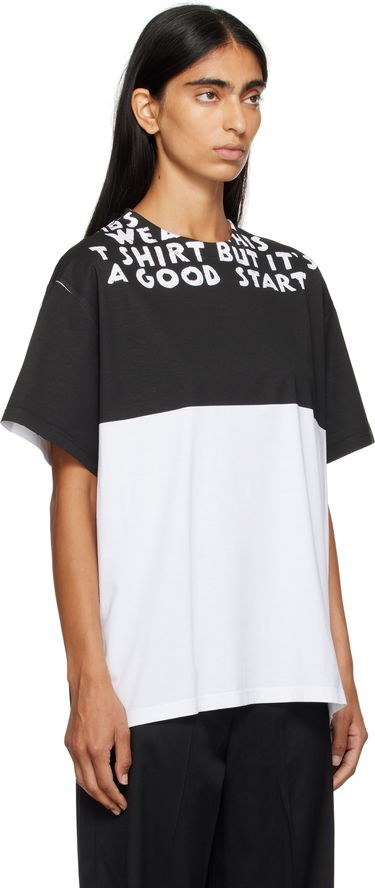 Majica kratkih rukava Maison Margiela MM6 Maison Margiela Two-Tone T-Shirt Crna | SH2GC0033 M20048, 1