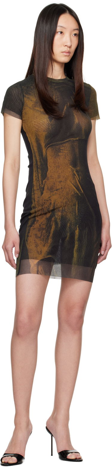 Haljina Jean Paul Gaultier Jean Paul Gaultier Printed Minidress Smeđa | 25/03-W-DR044-M004P-4812, 3