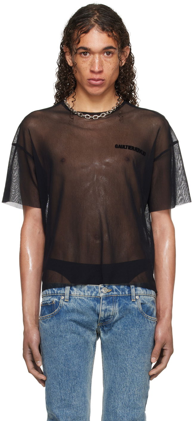 Majica kratkih rukava Jean Paul Gaultier Shayne Oliver Edition Mesh T-Shirt Crna | 24/27-U-TS081I-T001-0000, 0