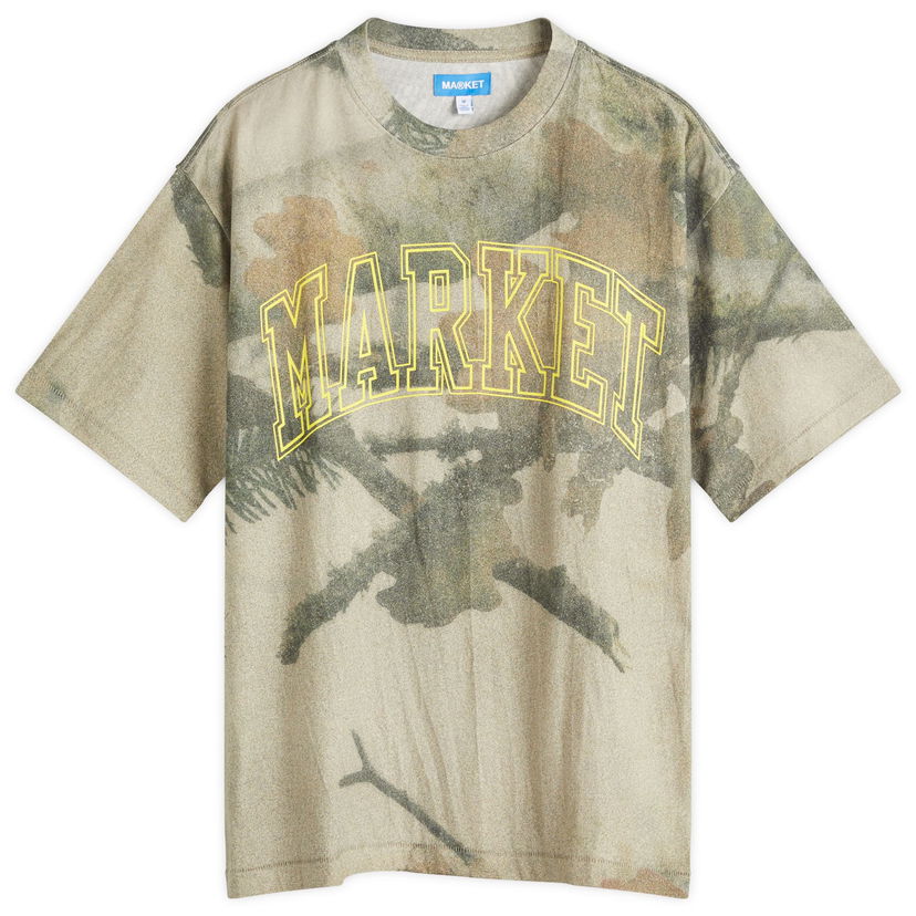Majica kratkih rukava MARKET Golden Arc Camo T-Shirt, Size Large Bež | 399002365-CAM