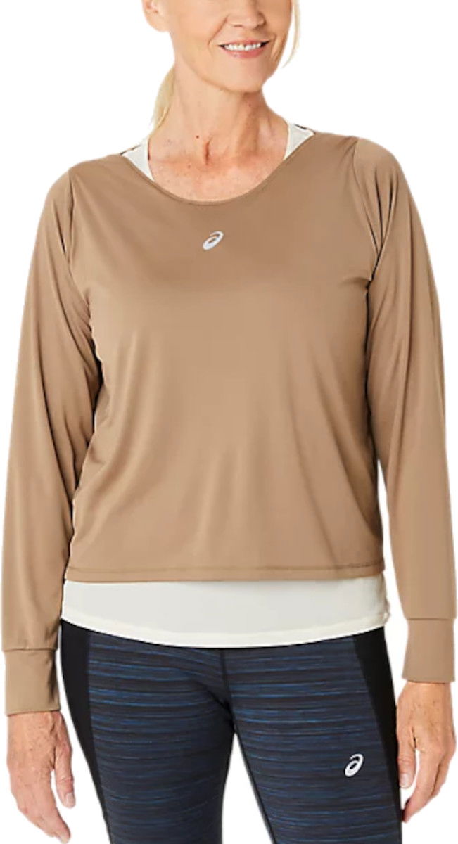 Majica kratkih rukava Asics NAGINO RUN LS TOP Bež | 2012d085-200