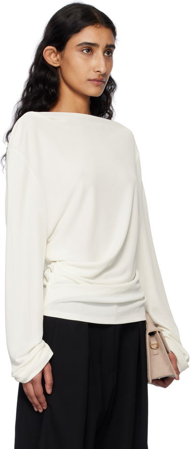 Džemper Jacquemus Jacquemus 'The Croisière' Gathered Long Sleeve Blouse Crna | 25E251TO121-1026, 4