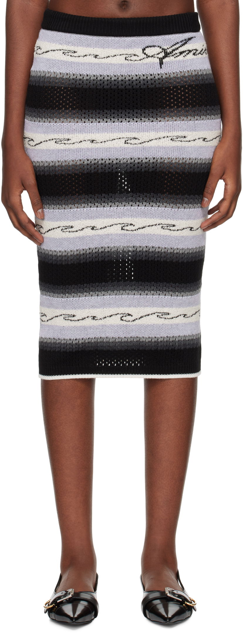 Suknja AMIRI Midi Skirt Crna | AWKNSH1010