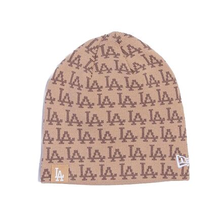 Kapica New Era LA Dodgers Beanie Jacquard Skull Bež | 60565440