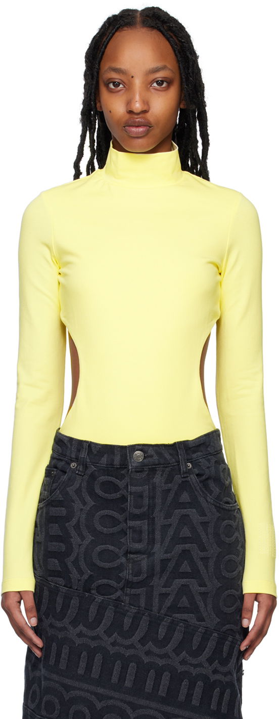 Body Marc Jacobs Marc Jacobs 'The Cutout' Turtleneck Long Sleeve Bodysuit Žuta | C610C15RE22