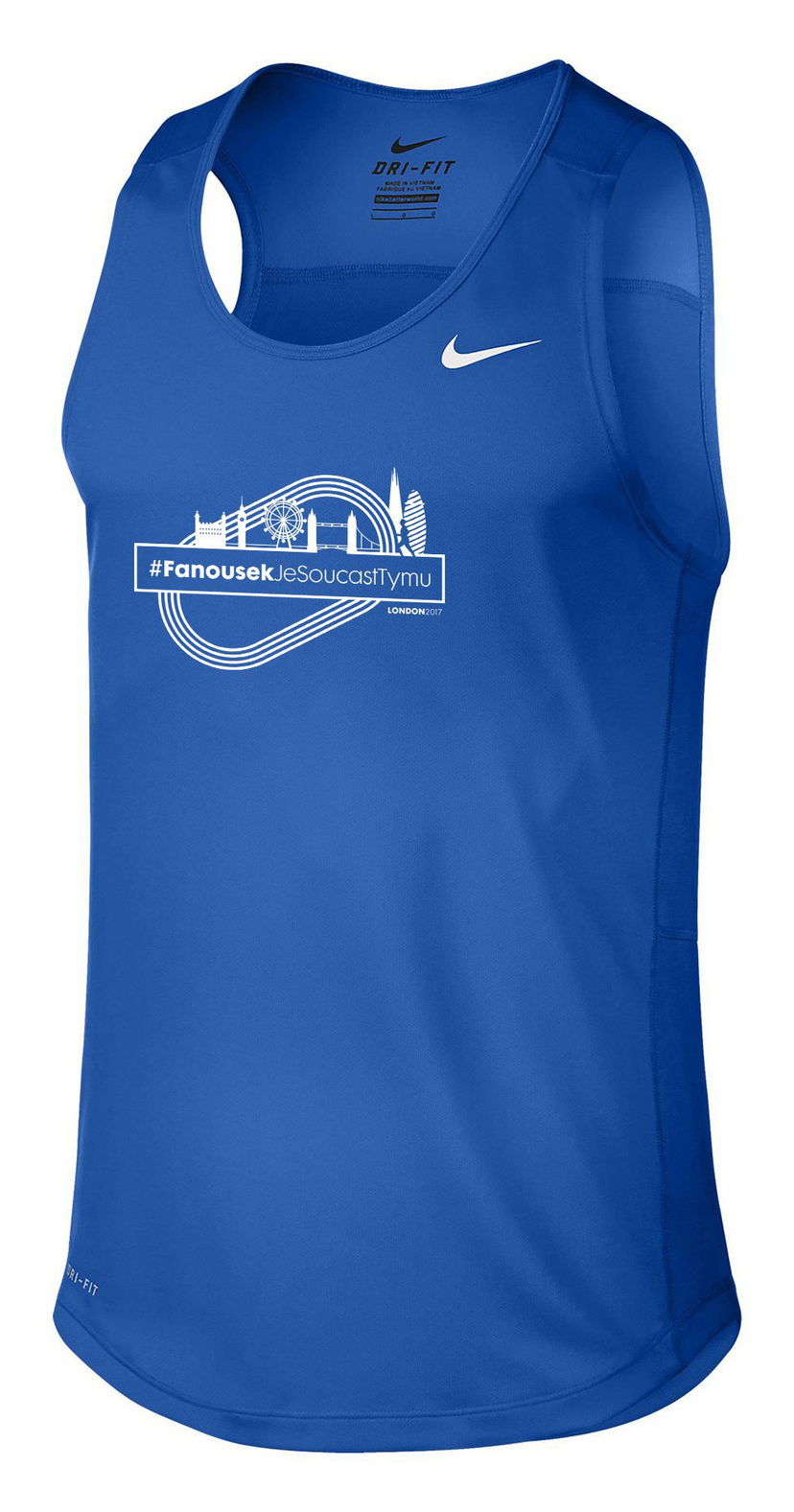 Majica bez rukava Nike Nike Miler Singlet II Fans Running Tank Top Plava | 598589-493-logo