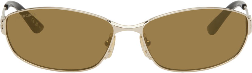 Sunčane naočale Balenciaga Balenciaga Rectangular Metal Sunglasses Metalik | BB0336S-003