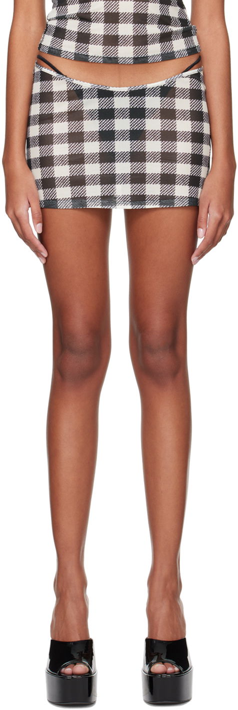 Suknja Miaou Miaou Elektra Gingham Print Miniskirt Višebojno | 4014PM2TAT