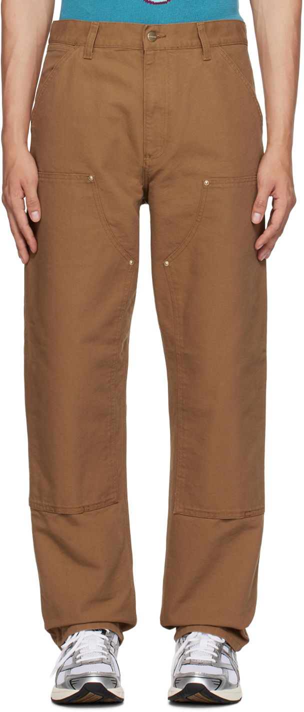 Cargo hlače Carhartt WIP Double Knee Work Trousers Smeđa | I031501