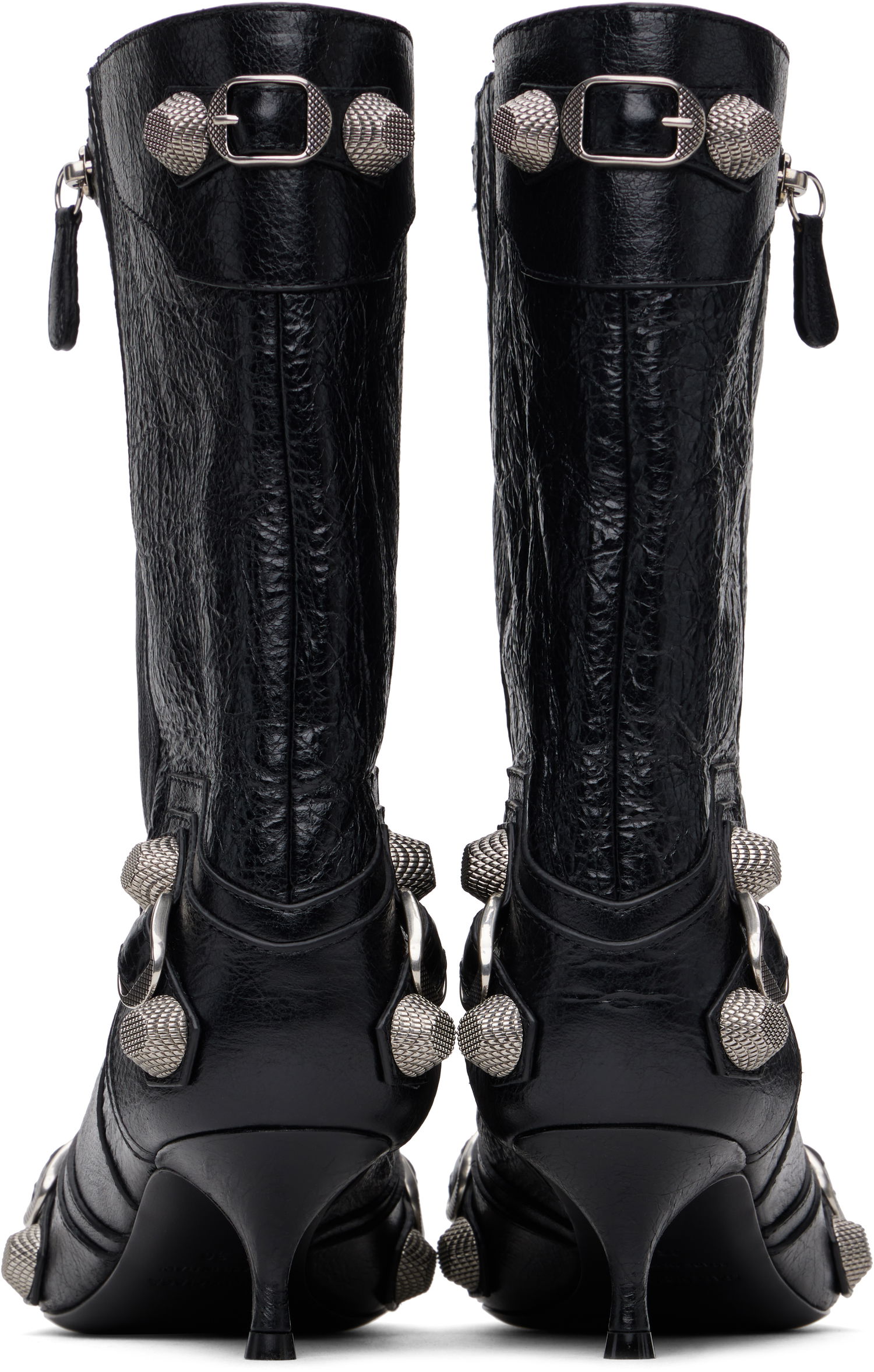 Tenisice i cipele Balenciaga Leather Ankle Boots with Metal Studs Crna | 802082 WAD4E, 1