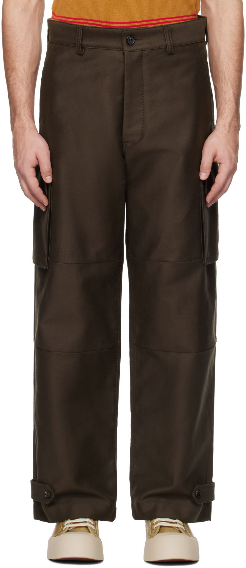 Cargo hlače Marni Marni Organic Cotton Cargo Pants Smeđa | PUMU0169A1 TCY36