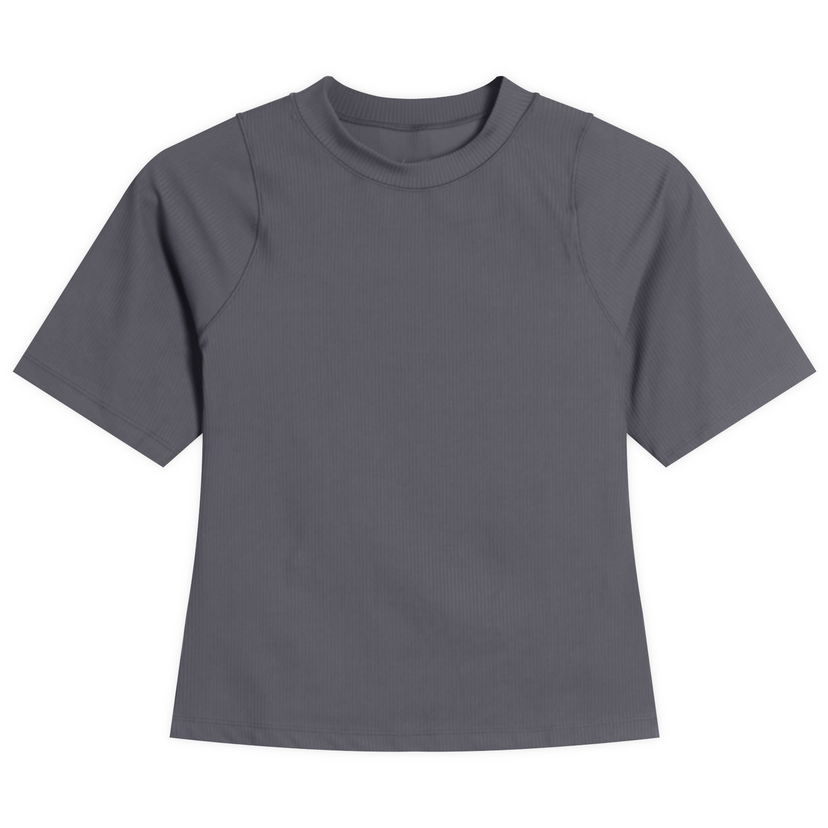 Majica kratkih rukava Nike Zenvy Rib Short Sleeve Top, Size X-Small Siva | HF2772-036